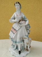 Porcelain sculpture, ornament, dog girl for sale!