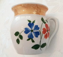 Régi vintage porcelán kis csupor virágos bögre