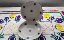 Alföldi porcelán szilva mintás tányér