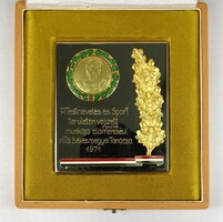 1H458 Régi MTS szocreál kitüntetés díszdobozban 1971