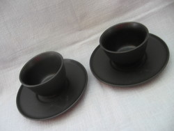 Couple with black melitta coffee cups