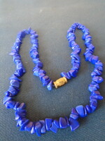 Gyönyörű kék színű LAPIS LAZURIT női nyaklánc /90 karát/ hossza 43 cm