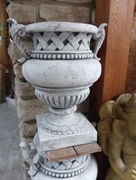 Extra Görög  1 db Kastély kerti Fagyálló Műkő  kehely Virágtartó Balkon váza terasz szobor