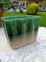 Green glazed ikebana vase