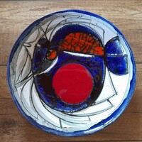 Benkő ilona retro ceramic fish wall bowl