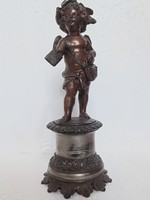 Beautiful statue of antique french postman angel cupid