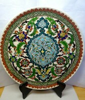Mozaik motívumos asztali dísztányér Törökországból ritkaság a vitrinedbe.