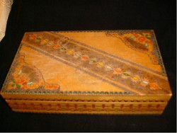 Large card, cigar, jewelry box, colorful painted surface, 25 x 15 cm also with decoration around for sale