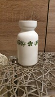 Retro lowland porcelain green Hungarian patterned vase