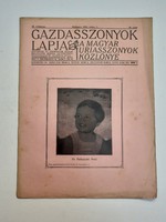 Régi újság 1925 Gazdasszonyok lapja A magyar uriasszonyok közlönye