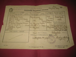 Házassági anyakönyvi kivonat  1940 - ből  ( Kétegyháza )