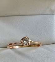 0,25 Ct Gyémánt -Gyűrű 14k arany - Modern -brilliáns wesselton !