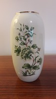 Old raven house porcelain green floral retro vase