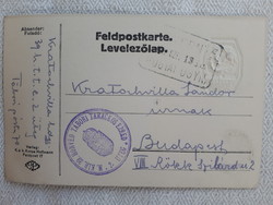 Első világháborús tábori postai levelezőlap: A Hofmann hadtest