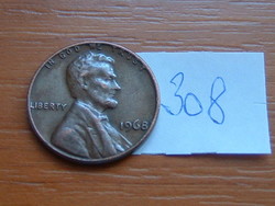 USA 1 CENT 1968   LINCOLN  308