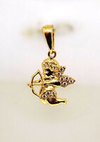 Gold cupid pendant (zal-au50204)