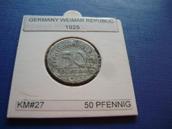 Németország Weimari Köztársaság 50 Pfennig 1921 A