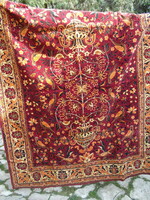 Perzsa mintás selyem mokett, szőnyeg,terítő, falikárpit, életfa minta