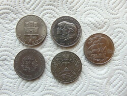 Anglia 5 darab 1 crown - 25 pence - pound LOT ! 28 grammos érmék  01