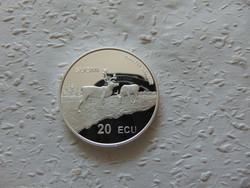 Finnország ezüst 20 ecu 1998 PP 27.08 gramm