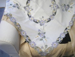 Openwork pattern silky beautiful flower pattern 82 x 82 cm tablecloth