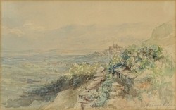 1I827 xx. Century artist: mountain landscape
