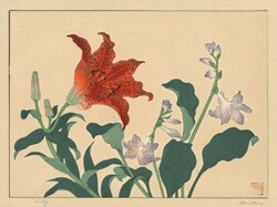 Sakai Hoitsu - Liliom - vászon reprint