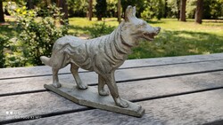 Large dog metal aluminum wolf dog statue