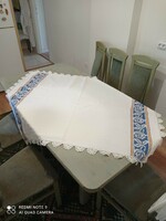Linen linen embroidered tablecloth for a farmhouse