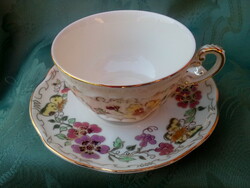 Zsolnay butterfly teacup + saucer