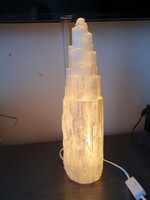 Szelenit ásvány lámpa (40 cm magas)