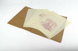 1I807 Kínai papír kivágós minta séma sablon 5 darab