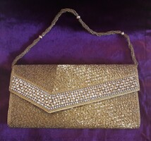 Aranyszínű alkalmi táska, retikül (L2544