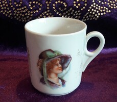 Antique Art Nouveau Lady Portrait Cup 1. (L2507)