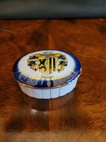 Német porcelán bonbonier ékszertartó dobozka Dresden Drezda