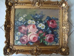 William Murin: flower still life in a beautiful frame