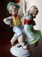 Hummel-style porcelain double figure German: Grafenthal