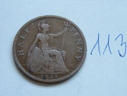 English England 1/2 half penny 1928 king george v. 113