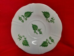 Alt wien green leaf patterned porcelain plate.