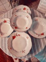 Zsolnay tányér készlet   rózsás