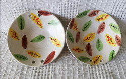 Vintage colorful Italian ceramic bowl, wall bowl, serving 1960s - 70s