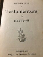 Benedek Elek: Testamentum és Hat levél /1896 !!