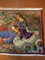 100 x 80 cm kézi csomózású Tabriz kép szőnyeg eladó
