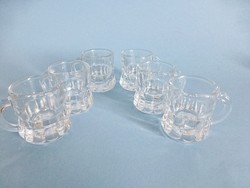 Retro, mini krigli, pitcher-shaped half glasses, 6 in one, complete set