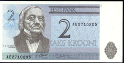 Észtország 2 krooni 19922 UNC