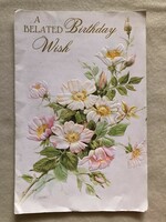 Embossed birthday postcard, greeting card - alan chiara - canada - large size !!