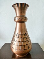 Vörösréz pikkelyes váza