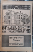 K. K. Gesellschaft der musikfreunde wien program - buch 1914