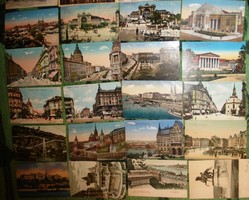 20 db régi színes budapesti képeslap