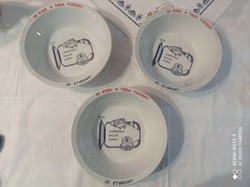 Alföldi porcelán gulyás leveses, Tisza Füszért, Jadranka tányér